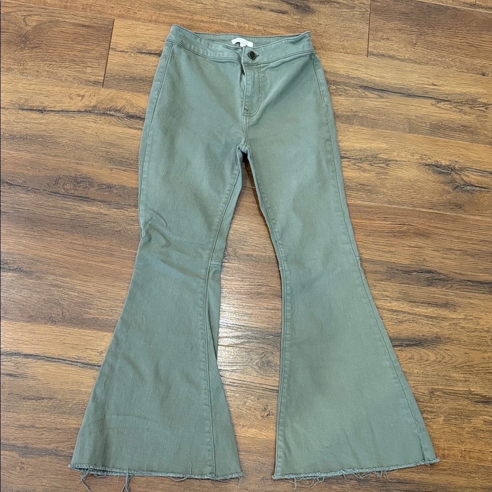 Chelsea & Violet Olive Flare Jeans for Kids